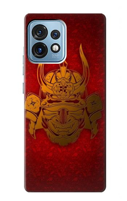 W0820 Samurai Mask Helmet Hülle Schutzhülle Taschen und Leder Flip für Motorola Edge+ (2023), X40, X40 Pro, Edge 40 Pro