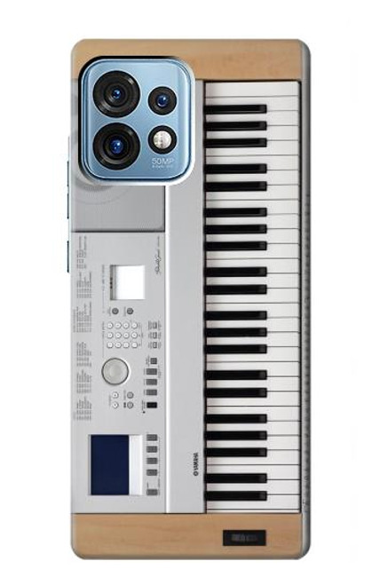 W0891 Keyboard Digital Piano Hülle Schutzhülle Taschen und Leder Flip für Motorola Edge+ (2023), X40, X40 Pro, Edge 40 Pro
