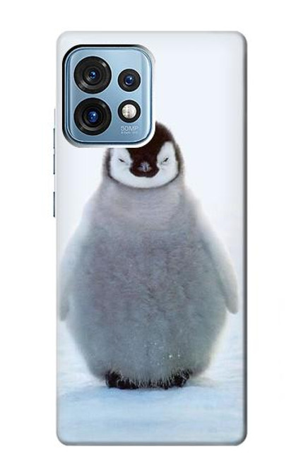 W1075 Penguin Ice Hülle Schutzhülle Taschen und Leder Flip für Motorola Edge+ (2023), X40, X40 Pro, Edge 40 Pro