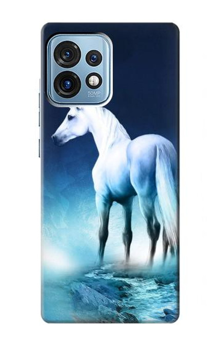 W1130 Unicorn Horse Hülle Schutzhülle Taschen und Leder Flip für Motorola Edge+ (2023), X40, X40 Pro, Edge 40 Pro