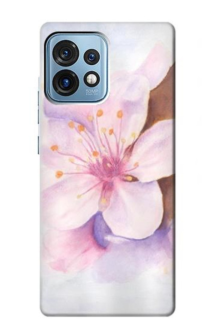 W1415 Sakura Blossom Art Hülle Schutzhülle Taschen und Leder Flip für Motorola Edge+ (2023), X40, X40 Pro, Edge 40 Pro