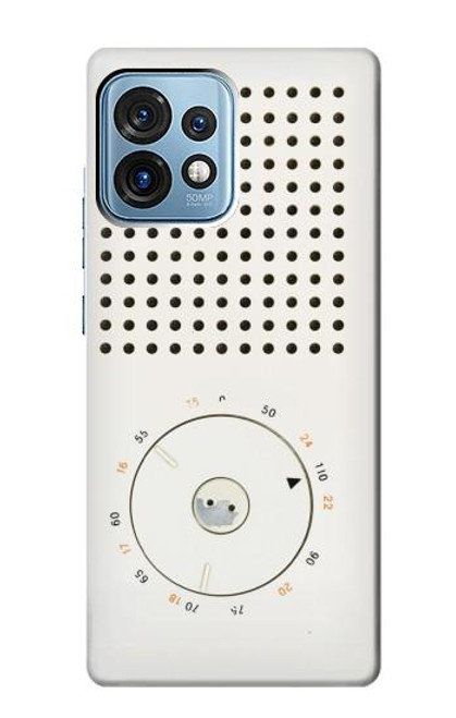 W1857 Retro Transistor Radio Hülle Schutzhülle Taschen und Leder Flip für Motorola Edge+ (2023), X40, X40 Pro, Edge 40 Pro