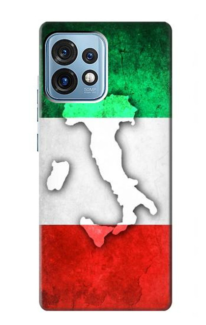 W2338 Italy Flag Hülle Schutzhülle Taschen und Leder Flip für Motorola Edge+ (2023), X40, X40 Pro, Edge 40 Pro