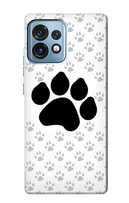 W2355 Paw Foot Print Hülle Schutzhülle Taschen und Leder Flip für Motorola Edge+ (2023), X40, X40 Pro, Edge 40 Pro