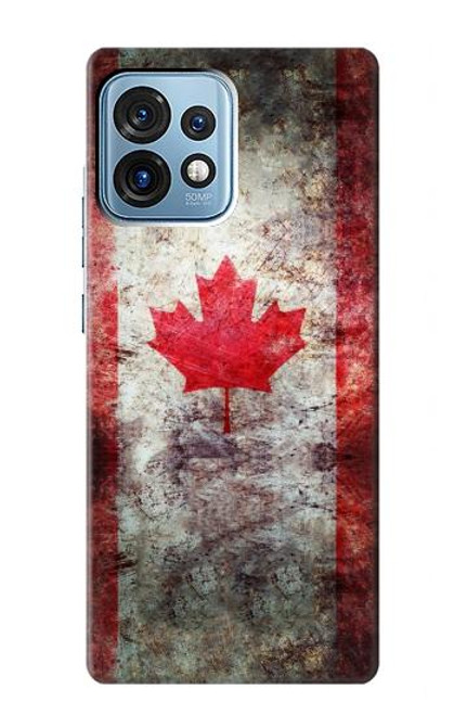 W2490 Canada Maple Leaf Flag Texture Hülle Schutzhülle Taschen und Leder Flip für Motorola Edge+ (2023), X40, X40 Pro, Edge 40 Pro