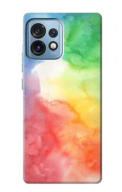 W2945 Colorful Watercolor Hülle Schutzhülle Taschen und Leder Flip für Motorola Edge+ (2023), X40, X40 Pro, Edge 40 Pro