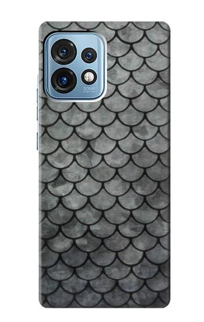 W2950 Silver Fish Scale Hülle Schutzhülle Taschen und Leder Flip für Motorola Edge+ (2023), X40, X40 Pro, Edge 40 Pro