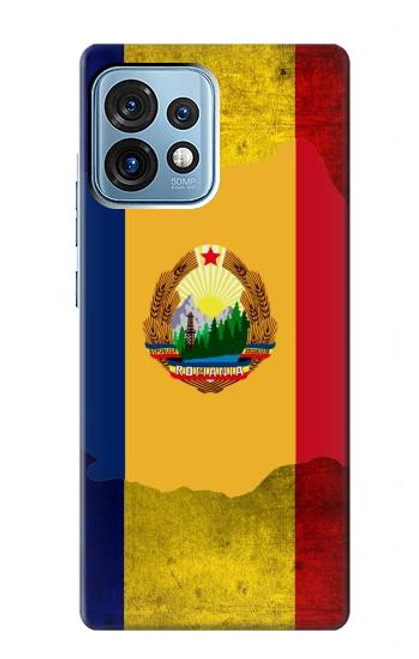 W3021 Romania Flag Hülle Schutzhülle Taschen und Leder Flip für Motorola Edge+ (2023), X40, X40 Pro, Edge 40 Pro