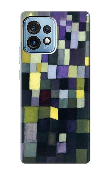 W3340 Paul Klee Architecture Hülle Schutzhülle Taschen und Leder Flip für Motorola Edge+ (2023), X40, X40 Pro, Edge 40 Pro