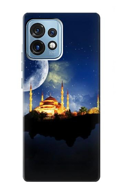 W3506 Islamic Ramadan Hülle Schutzhülle Taschen und Leder Flip für Motorola Edge+ (2023), X40, X40 Pro, Edge 40 Pro