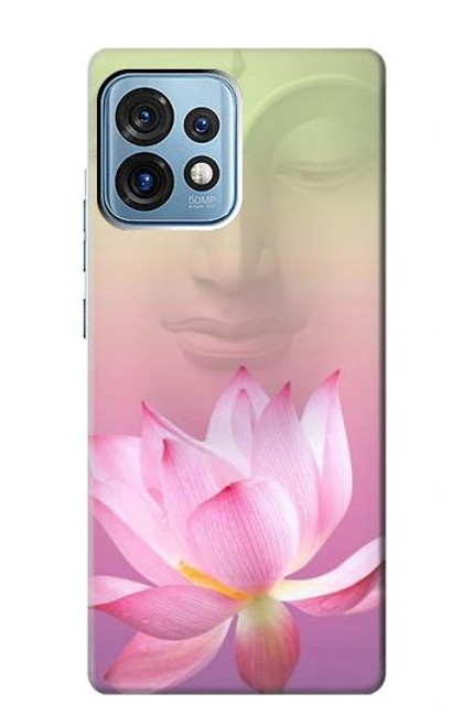 W3511 Lotus flower Buddhism Hülle Schutzhülle Taschen und Leder Flip für Motorola Edge+ (2023), X40, X40 Pro, Edge 40 Pro