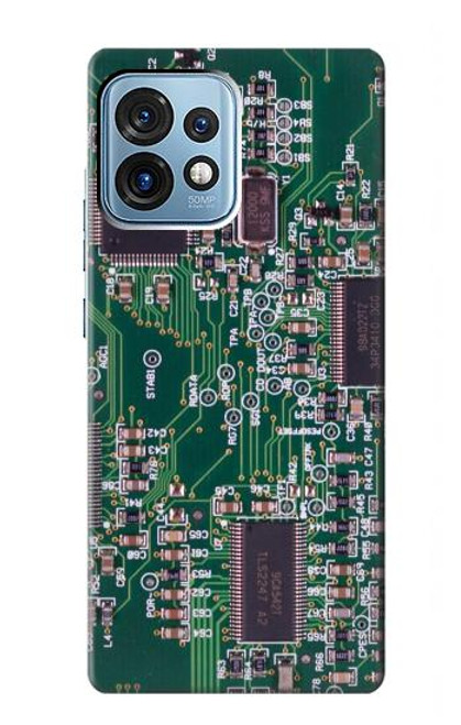 W3519 Electronics Circuit Board Graphic Hülle Schutzhülle Taschen und Leder Flip für Motorola Edge+ (2023), X40, X40 Pro, Edge 40 Pro