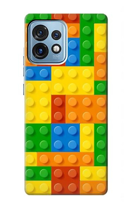 W3595 Brick Toy Hülle Schutzhülle Taschen und Leder Flip für Motorola Edge+ (2023), X40, X40 Pro, Edge 40 Pro