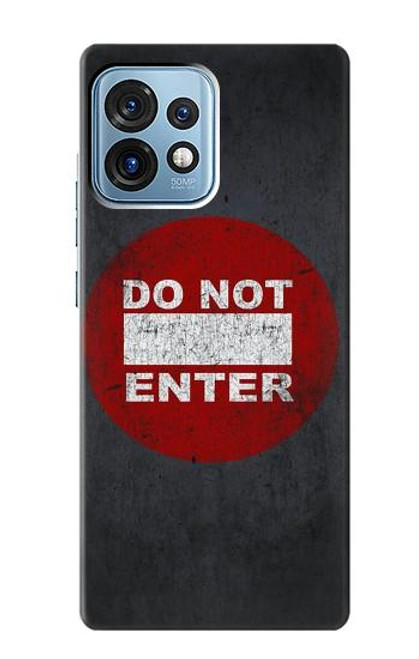 W3683 Do Not Enter Hülle Schutzhülle Taschen und Leder Flip für Motorola Edge+ (2023), X40, X40 Pro, Edge 40 Pro