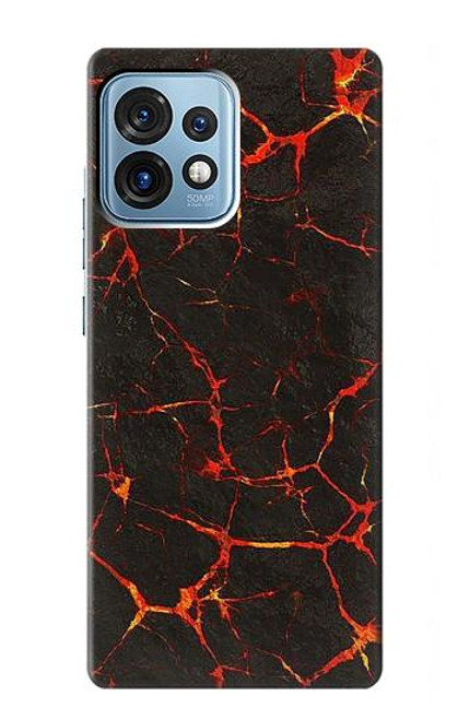 W3696 Lava Magma Hülle Schutzhülle Taschen und Leder Flip für Motorola Edge+ (2023), X40, X40 Pro, Edge 40 Pro