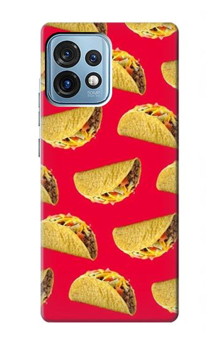 W3755 Mexican Taco Tacos Hülle Schutzhülle Taschen und Leder Flip für Motorola Edge+ (2023), X40, X40 Pro, Edge 40 Pro