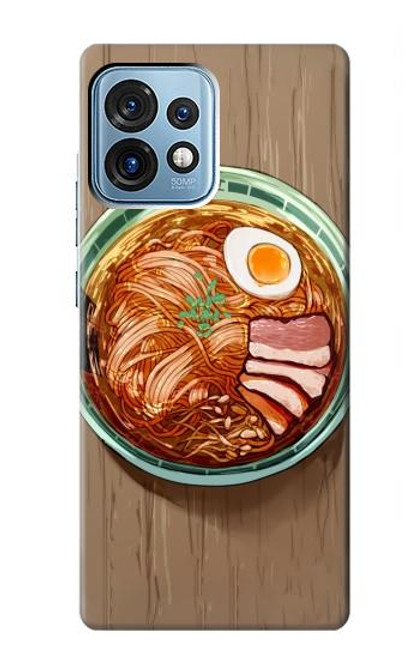 W3756 Ramen Noodles Hülle Schutzhülle Taschen und Leder Flip für Motorola Edge+ (2023), X40, X40 Pro, Edge 40 Pro