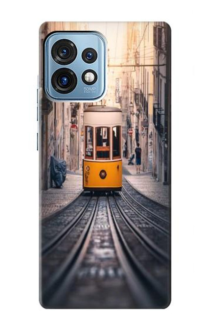 W3867 Trams in Lisbon Hülle Schutzhülle Taschen und Leder Flip für Motorola Edge+ (2023), X40, X40 Pro, Edge 40 Pro