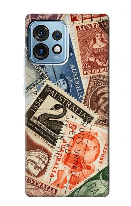 W3900 Stamps Hülle Schutzhülle Taschen und Leder Flip für Motorola Edge+ (2023)
