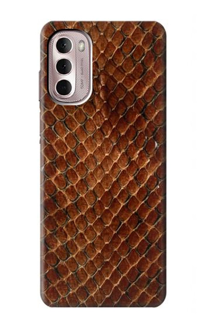 W0555 Snake Skin Hülle Schutzhülle Taschen und Leder Flip für Motorola Moto G Stylus 4G (2022)