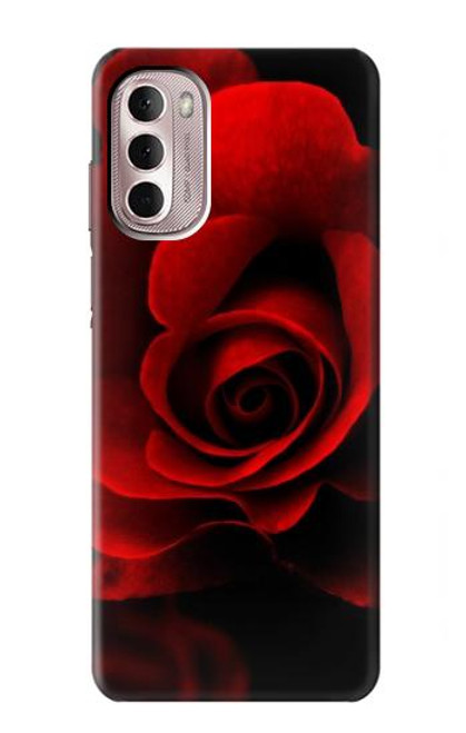 W2898 Red Rose Hülle Schutzhülle Taschen und Leder Flip für Motorola Moto G Stylus 4G (2022)