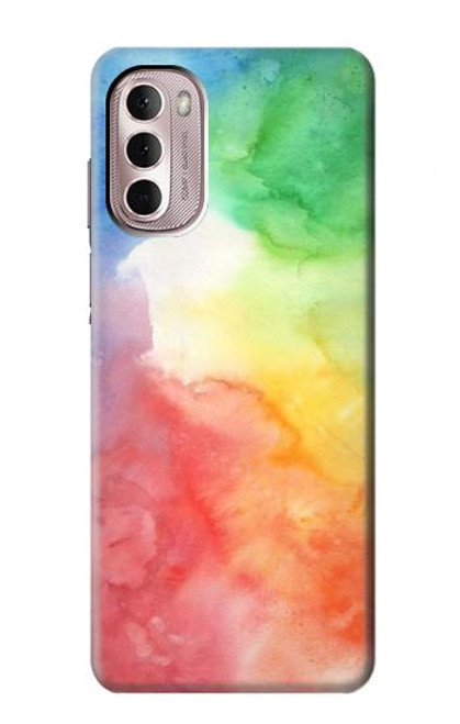 W2945 Colorful Watercolor Hülle Schutzhülle Taschen und Leder Flip für Motorola Moto G Stylus 4G (2022)