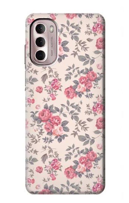 W3095 Vintage Rose Pattern Hülle Schutzhülle Taschen und Leder Flip für Motorola Moto G Stylus 4G (2022)