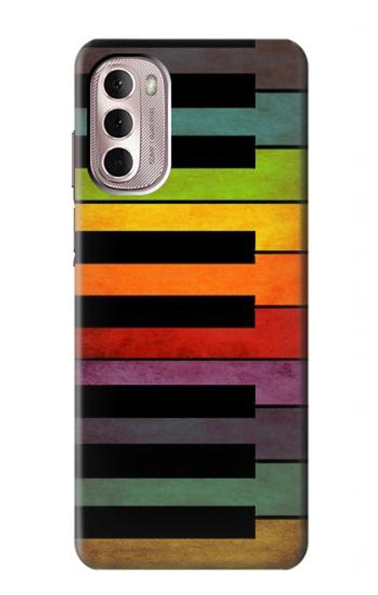 W3451 Colorful Piano Hülle Schutzhülle Taschen und Leder Flip für Motorola Moto G Stylus 4G (2022)