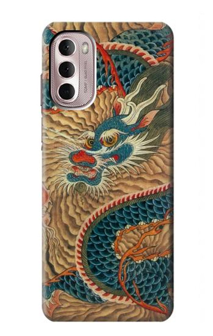 W3541 Dragon Cloud Painting Hülle Schutzhülle Taschen und Leder Flip für Motorola Moto G Stylus 4G (2022)