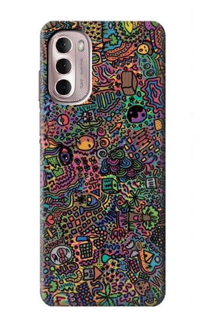 W3815 Psychedelic Art Hülle Schutzhülle Taschen und Leder Flip für Motorola Moto G Stylus 4G (2022)