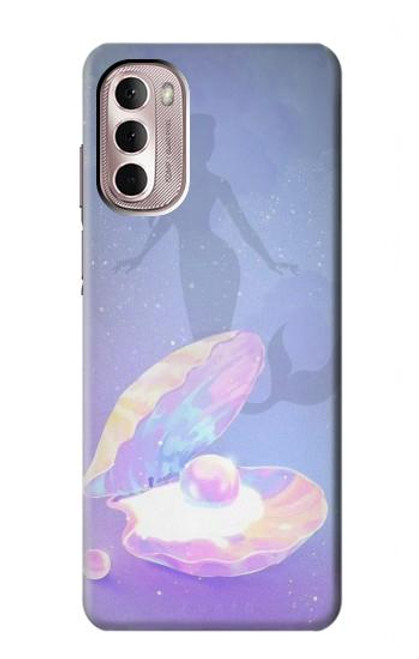 W3823 Beauty Pearl Mermaid Hülle Schutzhülle Taschen und Leder Flip für Motorola Moto G Stylus 4G (2022)