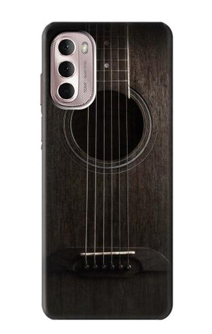 W3834 Old Woods Black Guitar Hülle Schutzhülle Taschen und Leder Flip für Motorola Moto G Stylus 4G (2022)