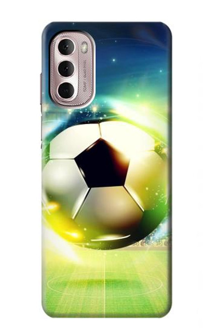 W3844 Glowing Football Soccer Ball Hülle Schutzhülle Taschen und Leder Flip für Motorola Moto G Stylus 4G (2022)