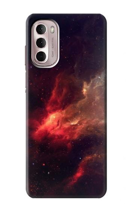 W3897 Red Nebula Space Hülle Schutzhülle Taschen und Leder Flip für Motorola Moto G Stylus 4G (2022)