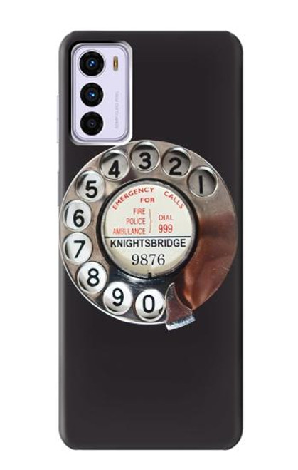 W0059 Retro Rotary Phone Dial On Hülle Schutzhülle Taschen und Leder Flip für Motorola Moto G42