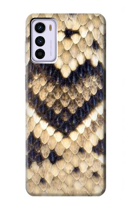 W3417 Diamond Rattle Snake Graphic Print Hülle Schutzhülle Taschen und Leder Flip für Motorola Moto G42