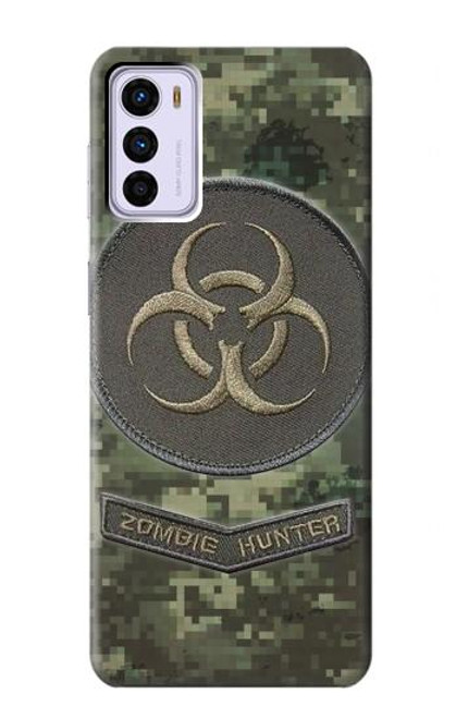 W3468 Biohazard Zombie Hunter Graphic Hülle Schutzhülle Taschen und Leder Flip für Motorola Moto G42