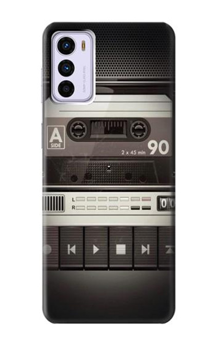 W3501 Vintage Cassette Player Hülle Schutzhülle Taschen und Leder Flip für Motorola Moto G42