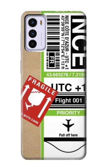 W3543 Luggage Tag Art Hülle Schutzhülle Taschen und Leder Flip für Motorola Moto G42