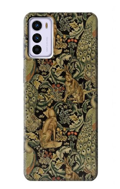 W3661 William Morris Forest Velvet Hülle Schutzhülle Taschen und Leder Flip für Motorola Moto G42