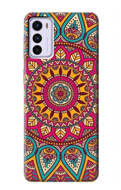 W3694 Hippie Art Pattern Hülle Schutzhülle Taschen und Leder Flip für Motorola Moto G42