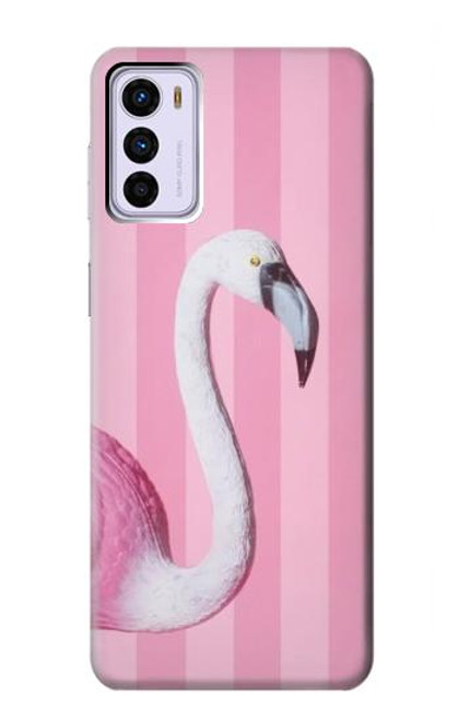 W3805 Flamingo Pink Pastel Hülle Schutzhülle Taschen und Leder Flip für Motorola Moto G42