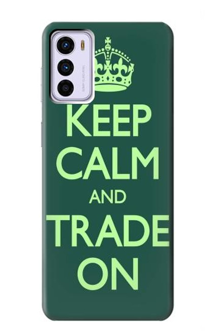 W3862 Keep Calm and Trade On Hülle Schutzhülle Taschen und Leder Flip für Motorola Moto G42