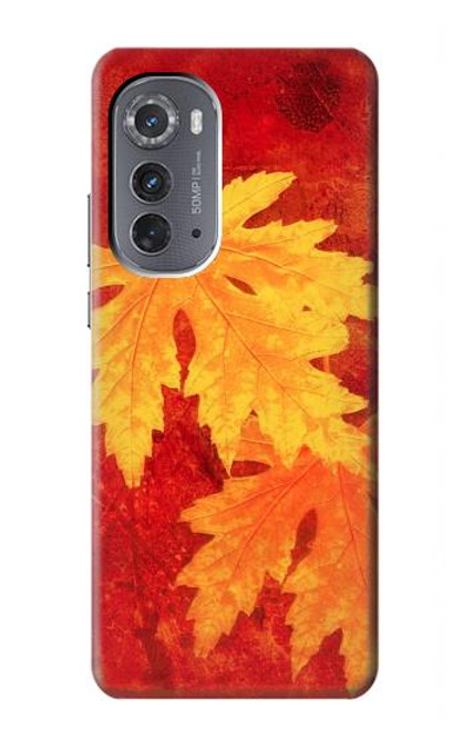 W0479 Maple Leaf Hülle Schutzhülle Taschen und Leder Flip für Motorola Edge (2022)