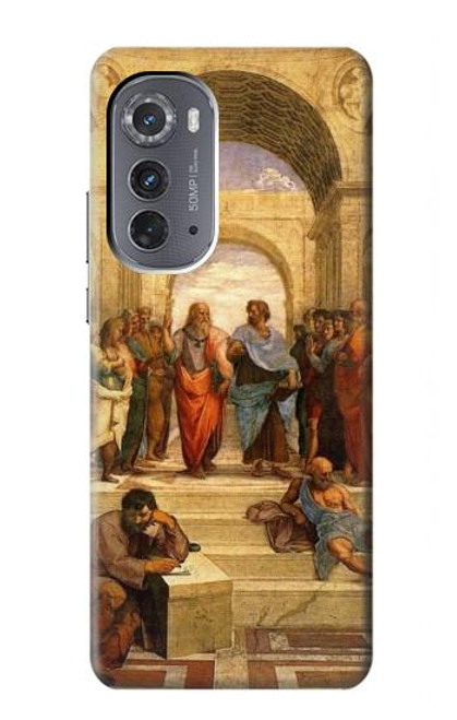 W1086 Raphael's School of Athens Hülle Schutzhülle Taschen und Leder Flip für Motorola Edge (2022)