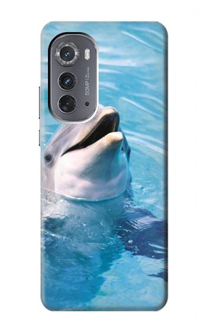 W1291 Dolphin Hülle Schutzhülle Taschen und Leder Flip für Motorola Edge (2022)