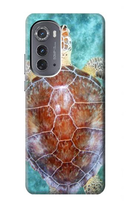 W1424 Sea Turtle Hülle Schutzhülle Taschen und Leder Flip für Motorola Edge (2022)