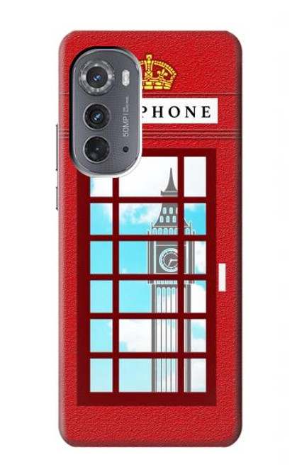 W2059 England British Telephone Box Minimalist Hülle Schutzhülle Taschen und Leder Flip für Motorola Edge (2022)