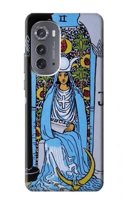 W2764 High Priestess Tarot Card Hülle Schutzhülle Taschen und Leder Flip für Motorola Edge (2022)