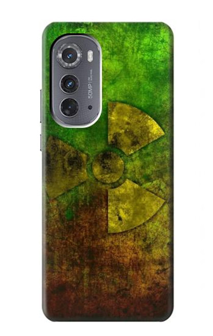 W3202 Radioactive Nuclear Hazard Symbol Hülle Schutzhülle Taschen und Leder Flip für Motorola Edge (2022)